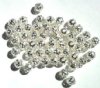 50 6mm Round Bright Silver Plated Filigrae Beads